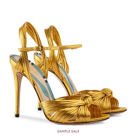 gucci sandals gold